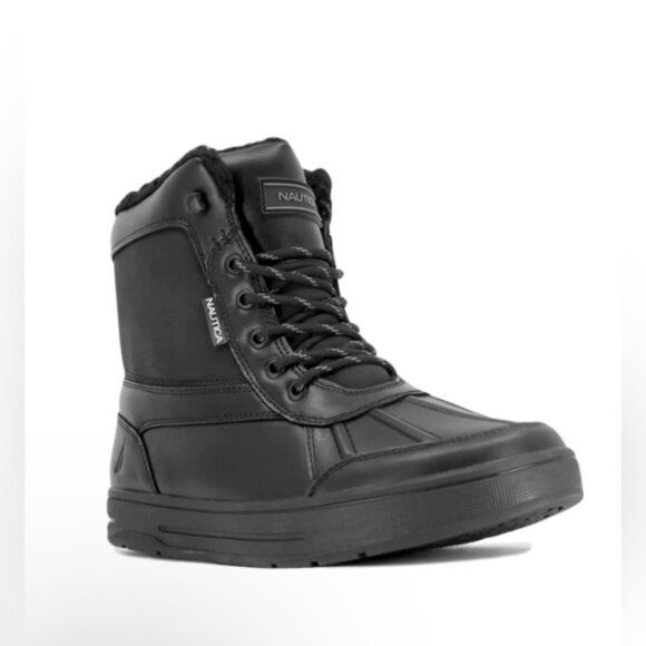 NAUTICA MEN’S DUCK BOOT - BLACK SIZE 12 (NEW) - Picture 1 of 4
